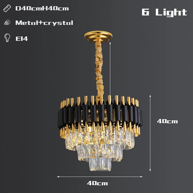 Kristall-Kronleuchter LED-Anhänger-Deckenleuchte