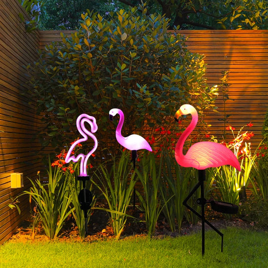 Solar-Flamingo-Licht für den Außenbereich, LED