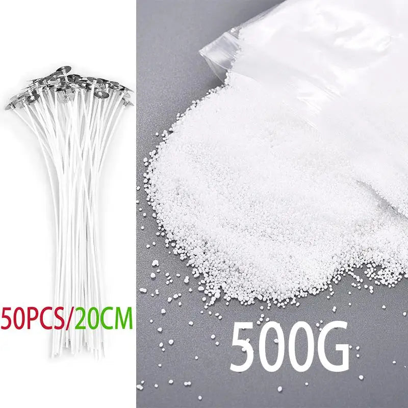 Materialien zur Kerzenherstellung, Sand, Malwachs