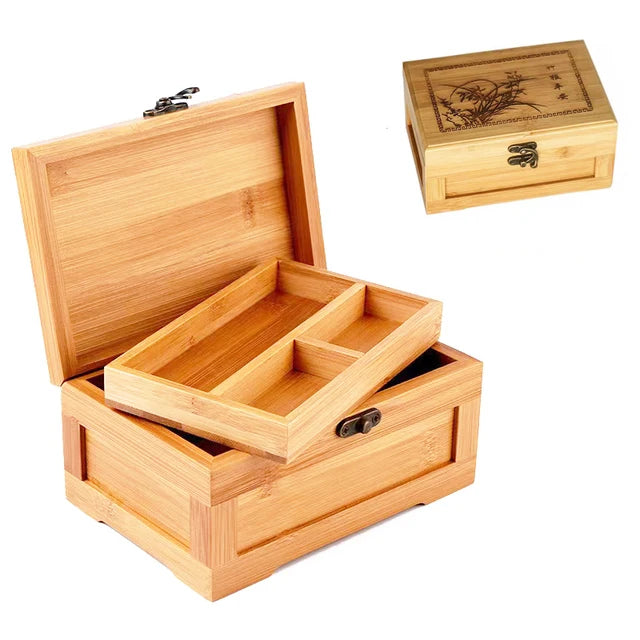 Handgefertigte Bambus-Holzkiste