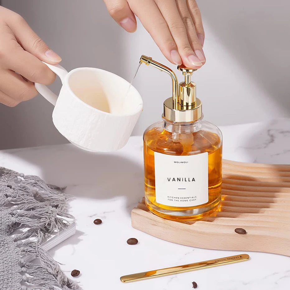 Etiketten für Kaffeesirupspender für die Kaffeebar