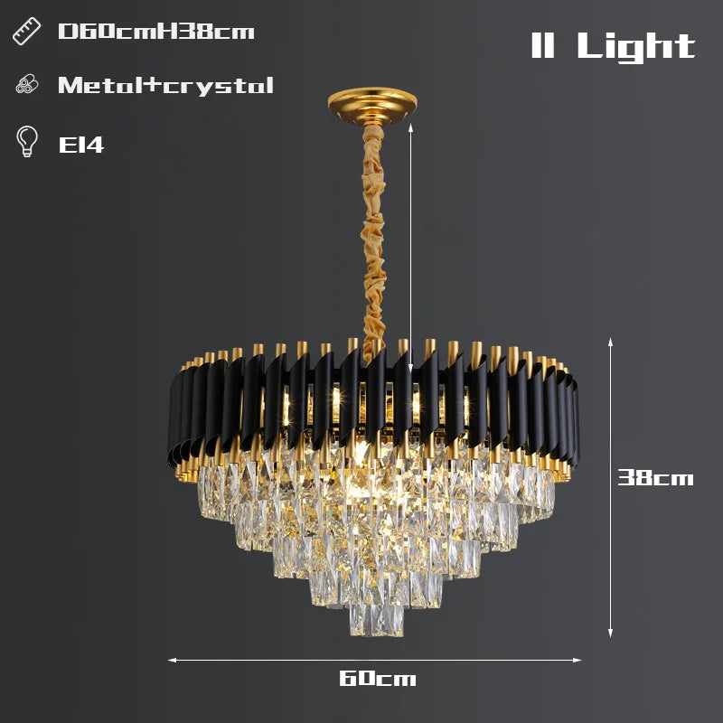 Kristall-Kronleuchter LED-Anhänger-Deckenleuchte