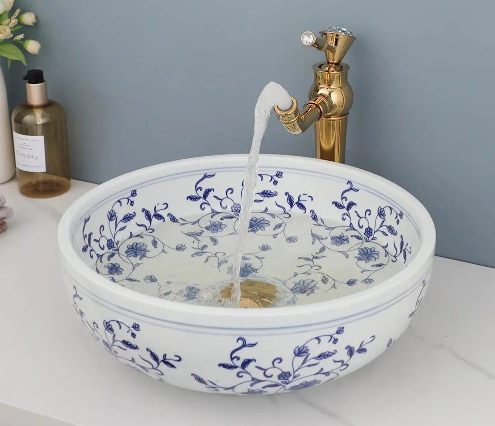 Hand gemalt Gefäß Waschbecken Keramik