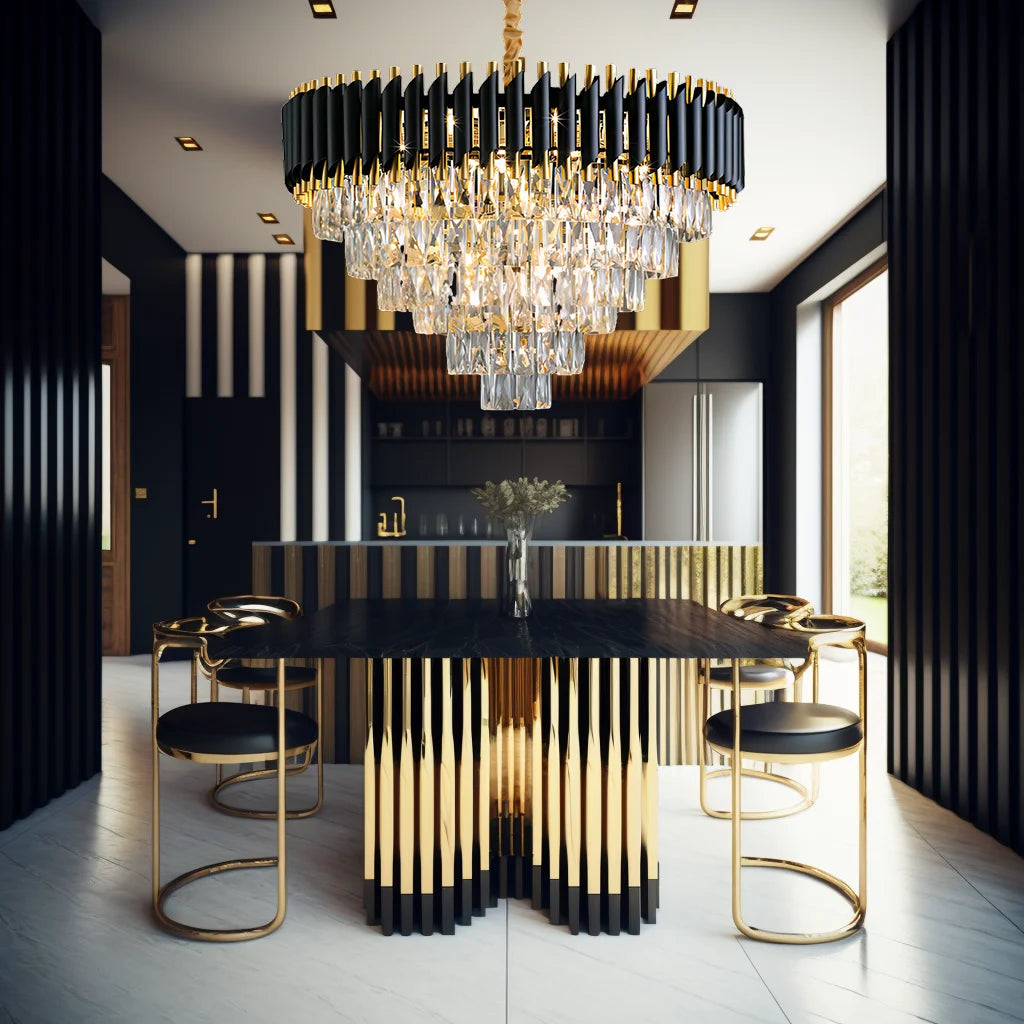 Kristall-Kronleuchter LED-Anhänger-Deckenleuchte