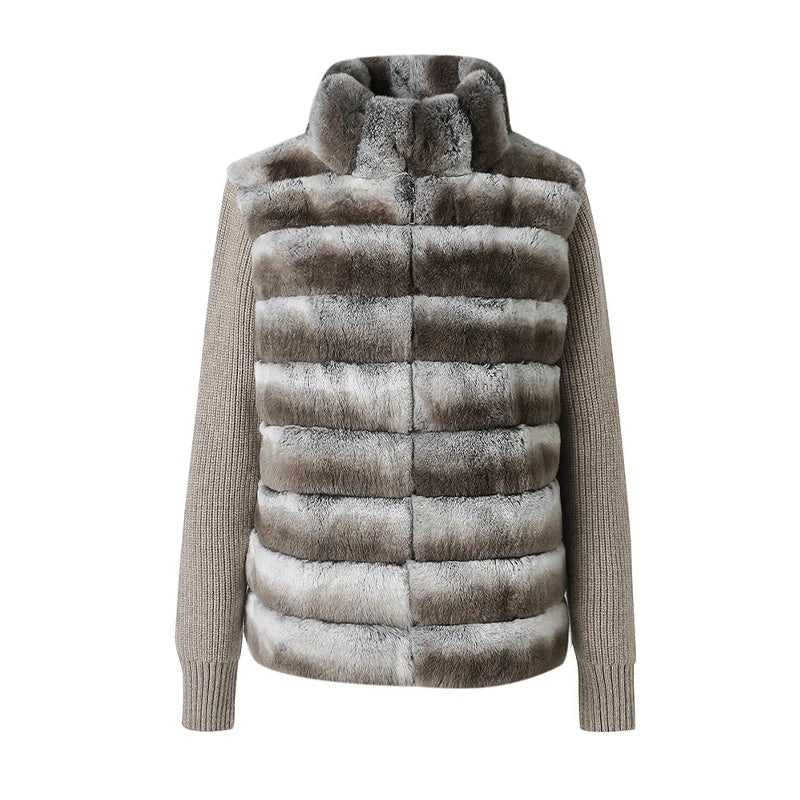 Urban Luxe – Elegante Faux Fur Patchwork Jacke