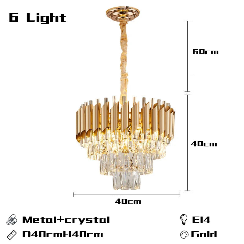 Kristall-Kronleuchter LED-Anhänger-Deckenleuchte
