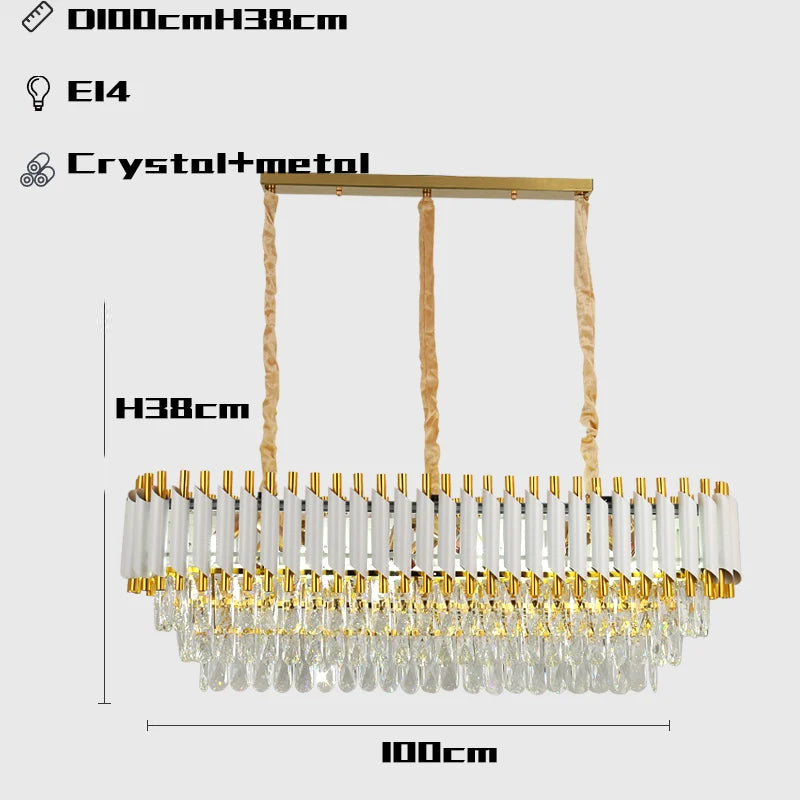 Kristall-Kronleuchter LED-Anhänger-Deckenleuchte