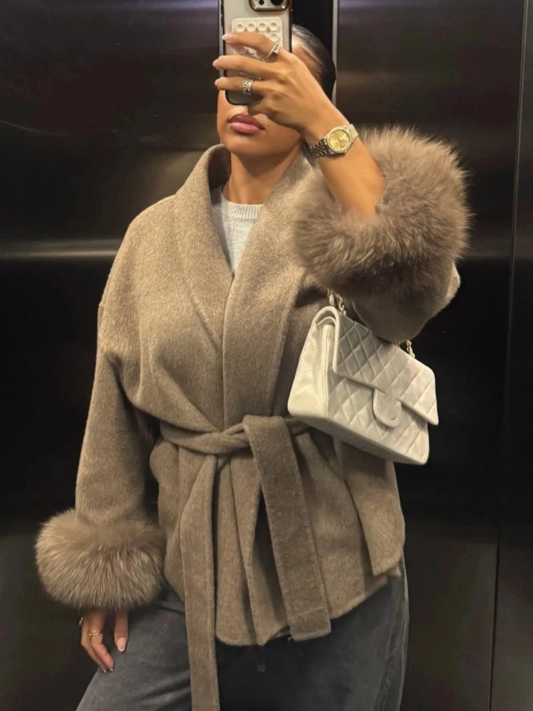 Chic Women’s Woolen Short Coat