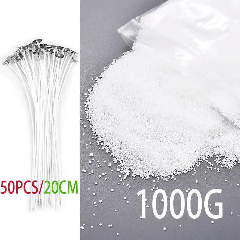 Materialien zur Kerzenherstellung, Sand, Malwachs